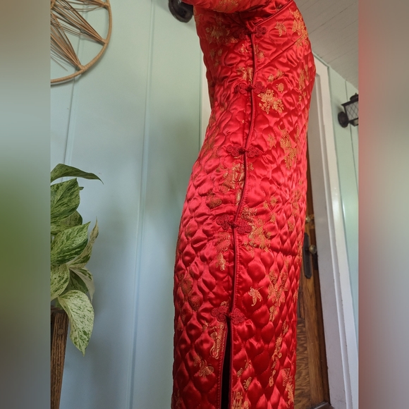 Vintage Quilted Cheongsam Dress - Picture 9 of 12